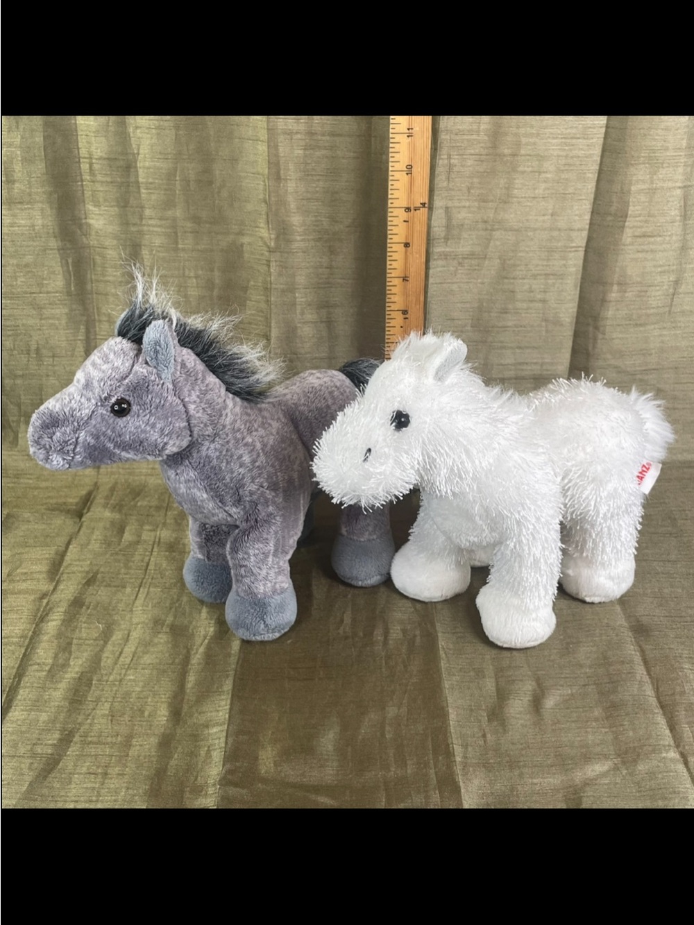 Lot of 2 Ganz Webkinz Grey Arabian American Albino Plush Stuffed Animal NO CODE